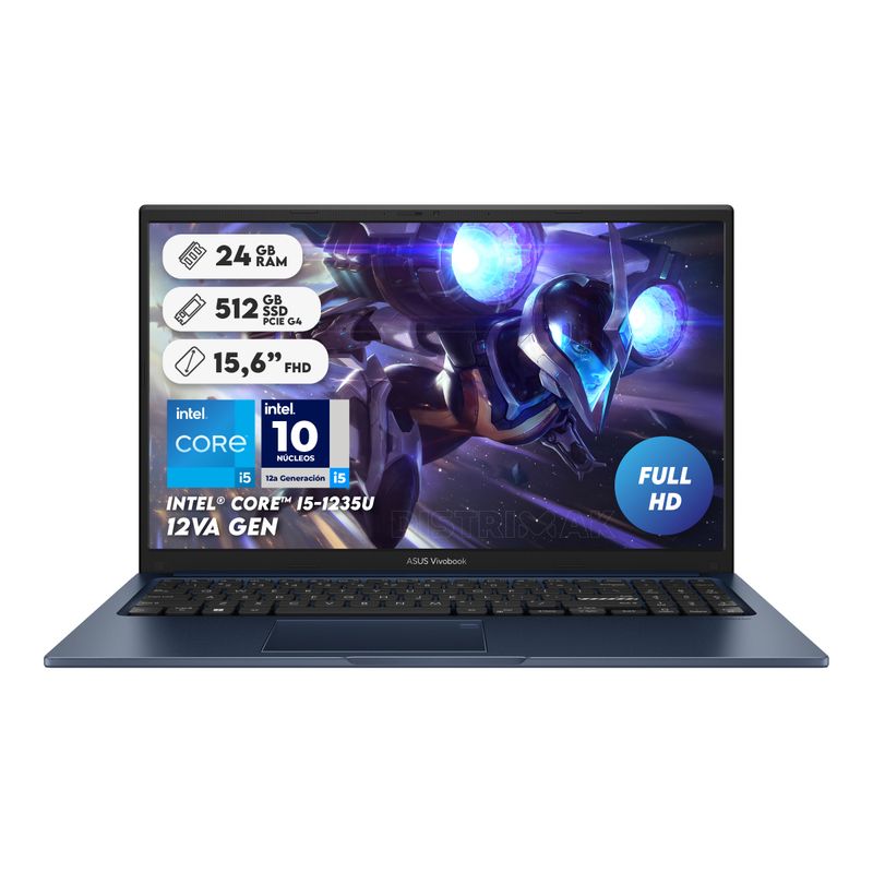 ASUS - Portátil Asus Intel I5 1235u Ram 24gb Ssd 512gb Fhd Computador portátil