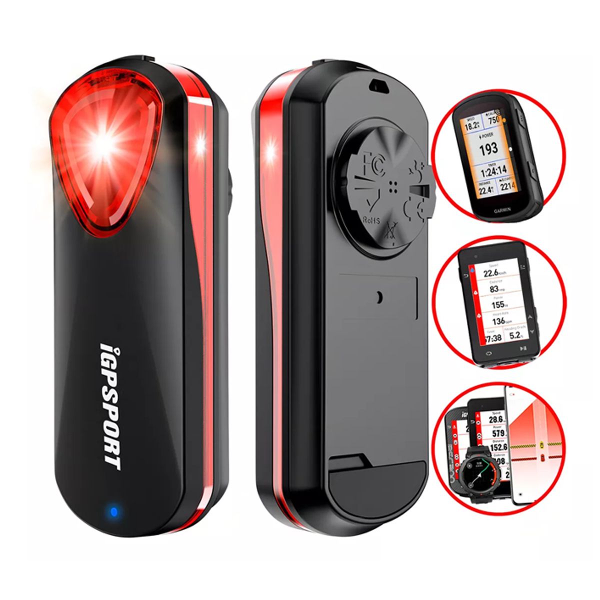 IGPSPORT - Luz Radar Inteligente Igpsport Sr30 Ciclismo