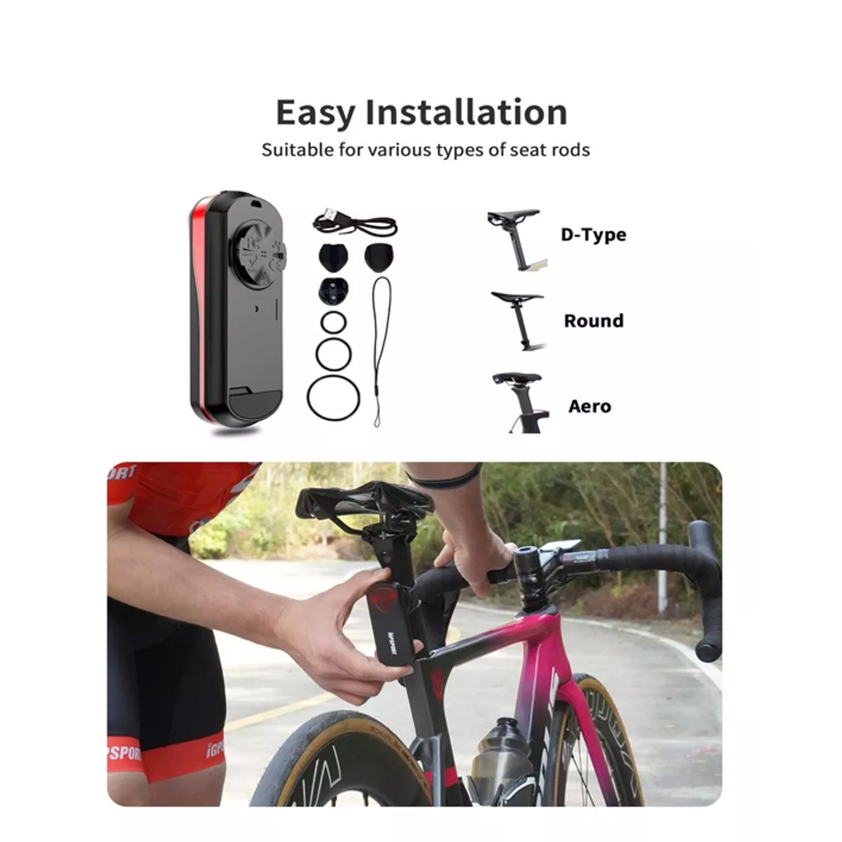 IGPSPORT - Luz Radar Inteligente Igpsport Sr30 Ciclismo