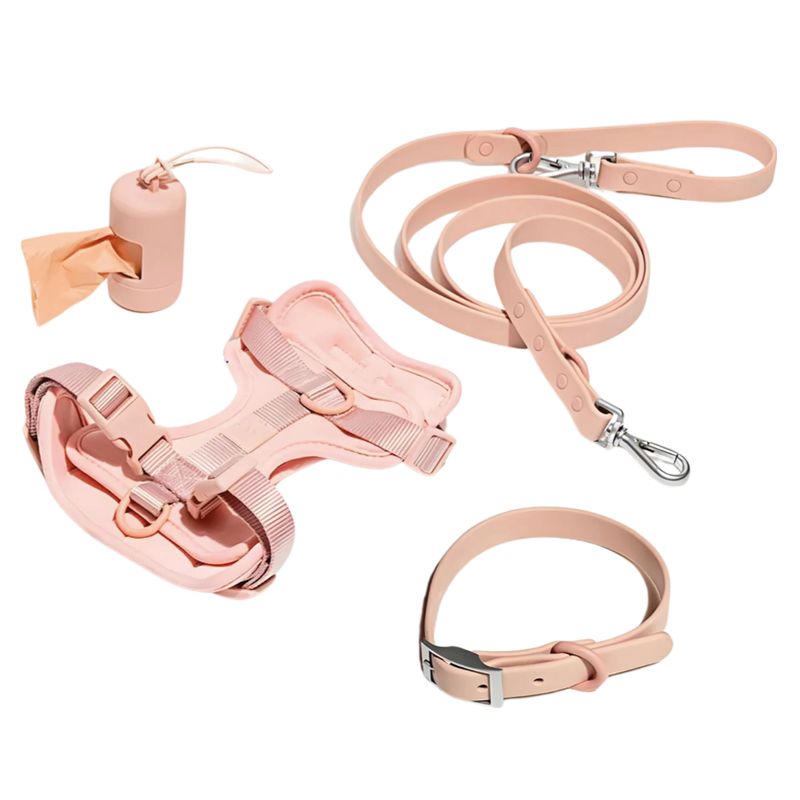 GENERICO - Set de paseo para mascotas Talla L Rosado