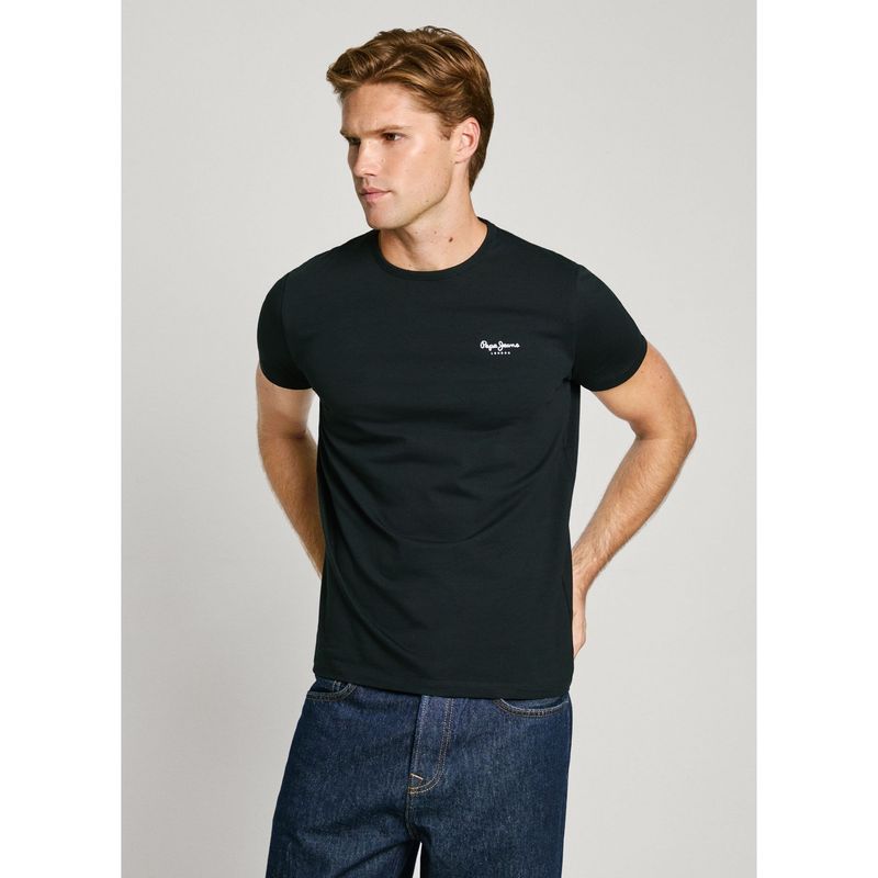 PEPE JEANS - Camiseta Original Basic 3N Para Hombre Color Negro