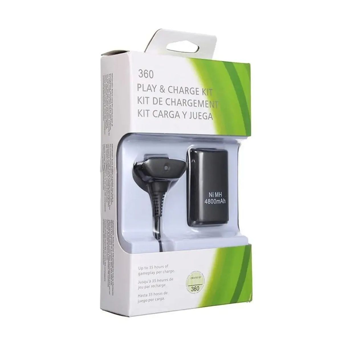 GENERICO - Kit Carga Y Juega Xbox 360 Control Carga Rapida.