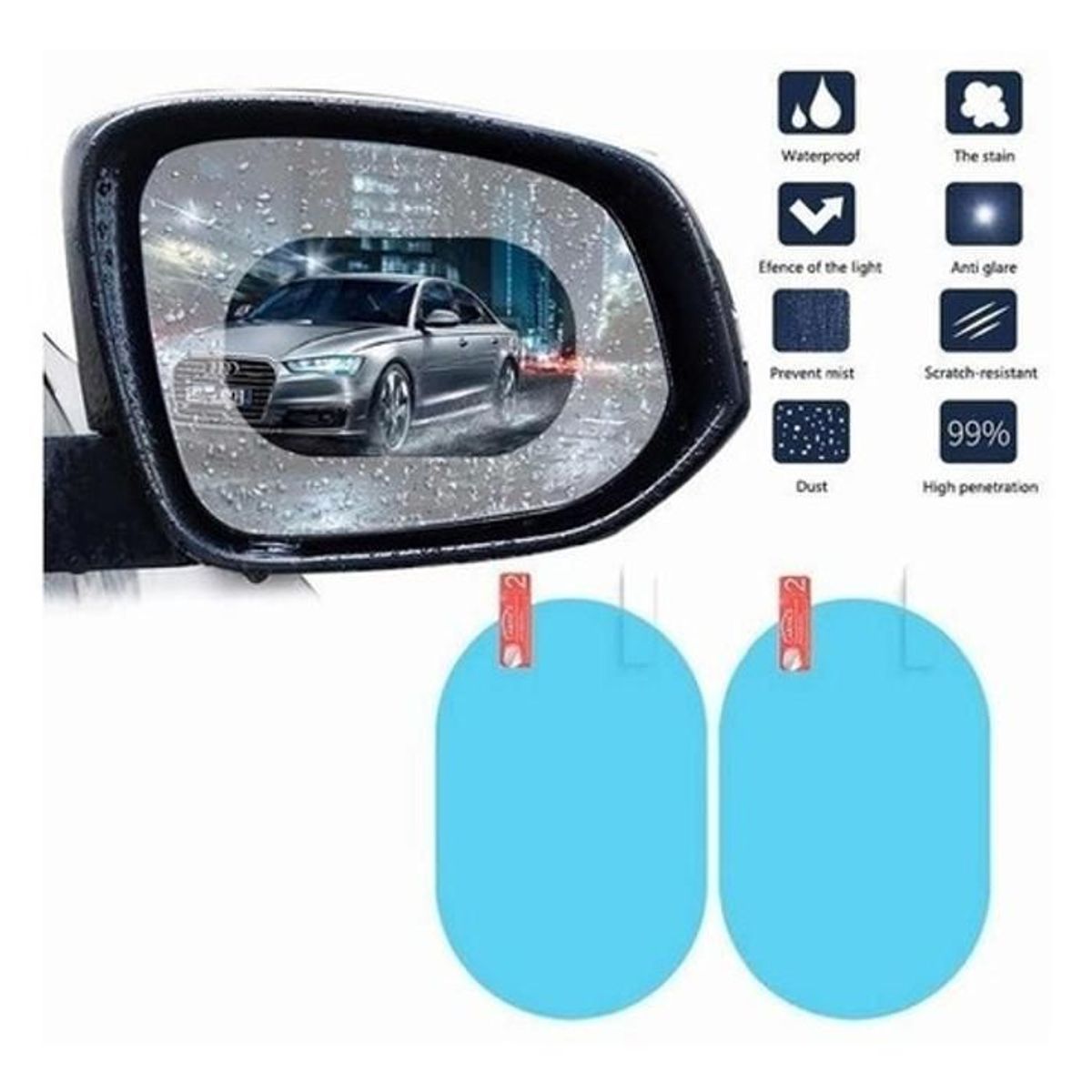GENERICO - Antiempañante Espejos Retrovisor Carro Moto Protector Lluvia