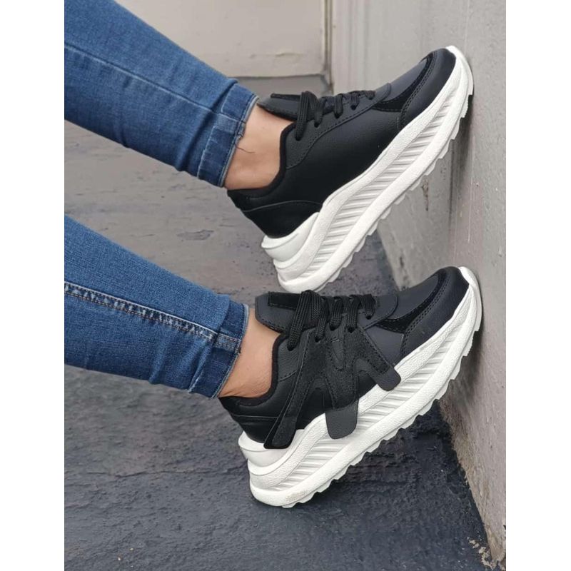 URBAN PLUS - TENIS PARA MUJER COLOR NEGRO
