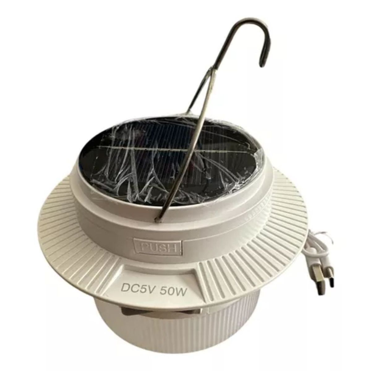 GENERICO - Bombillo Recargable De 50w Con Panel Solar