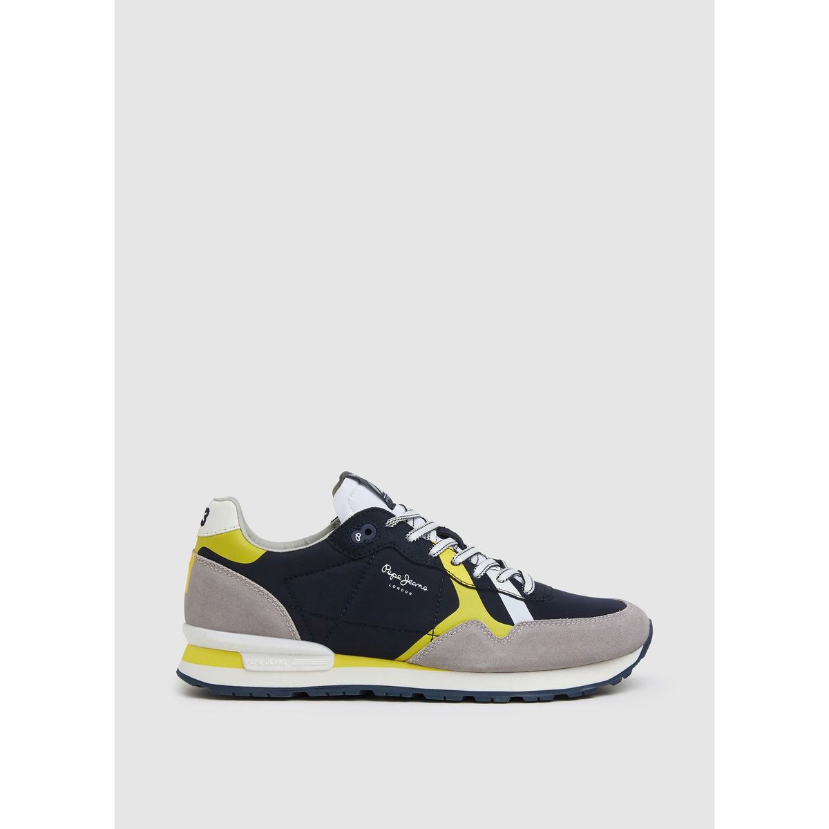 PEPE JEANS - Tenis Pepe Jeans Brit Man Print para hombre color Azul y Gris