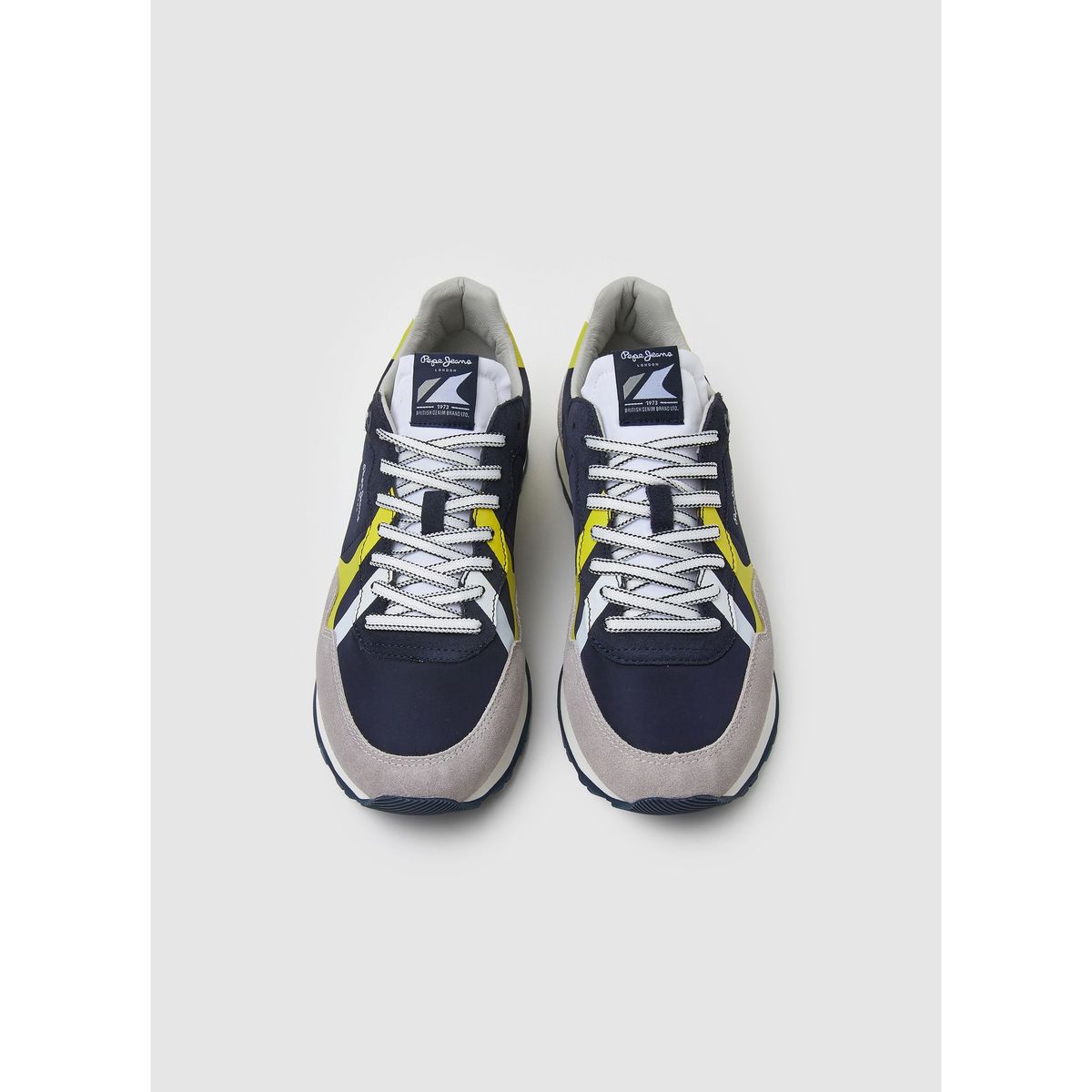 PEPE JEANS - Tenis Pepe Jeans Brit Man Print para hombre color Azul y Gris