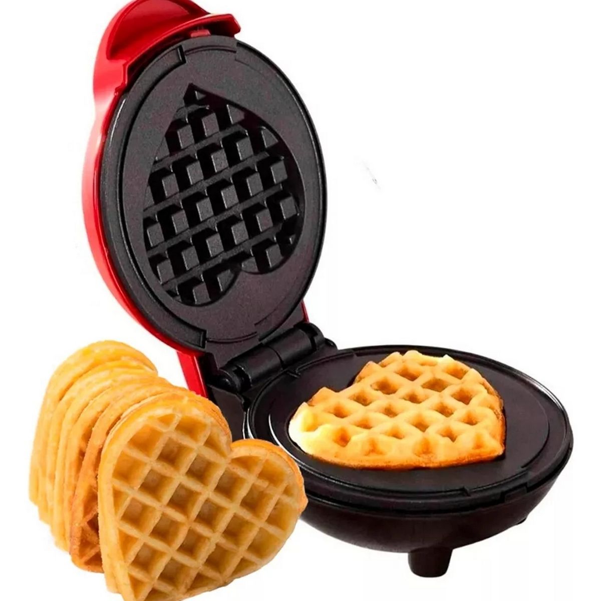 DAYOSHOP - Waflera Mini Personal Guaflera Corazon Antiadherente 350 W