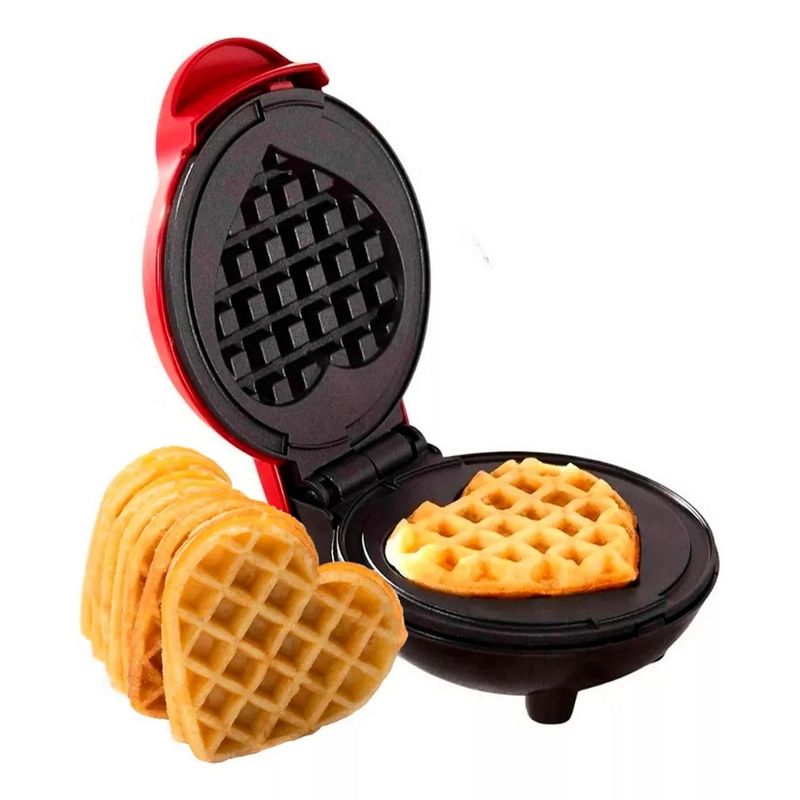 DAYOSHOP - Waflera Mini Personal Guaflera Corazon Antiadherente 350 W