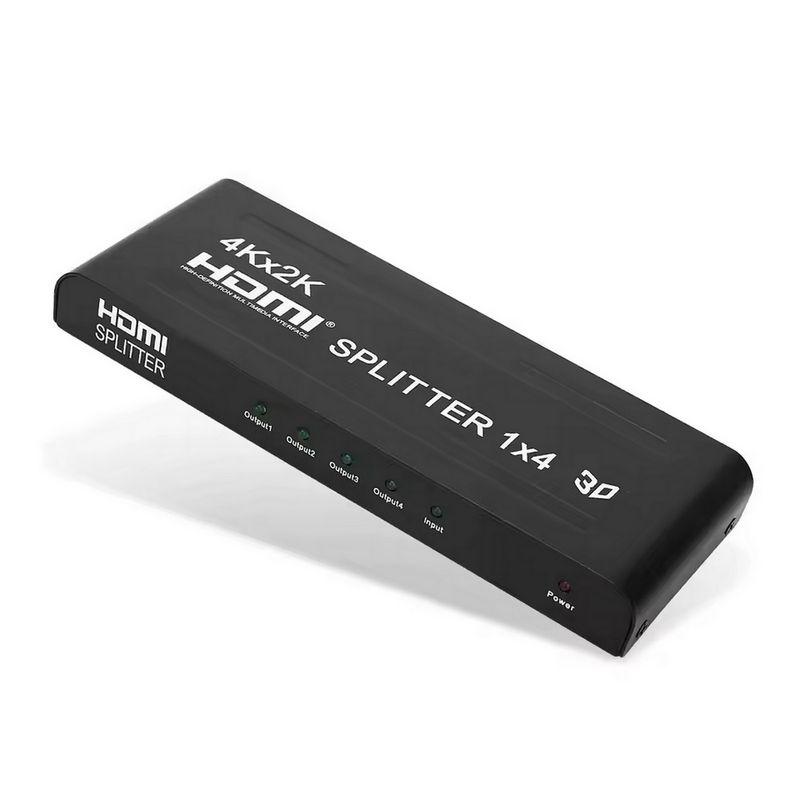 DAYOSHOP - Splitter Hdmi 1x4 4k Uhd 2k Full Hd 3d C/ Fuente 4 Pantallas