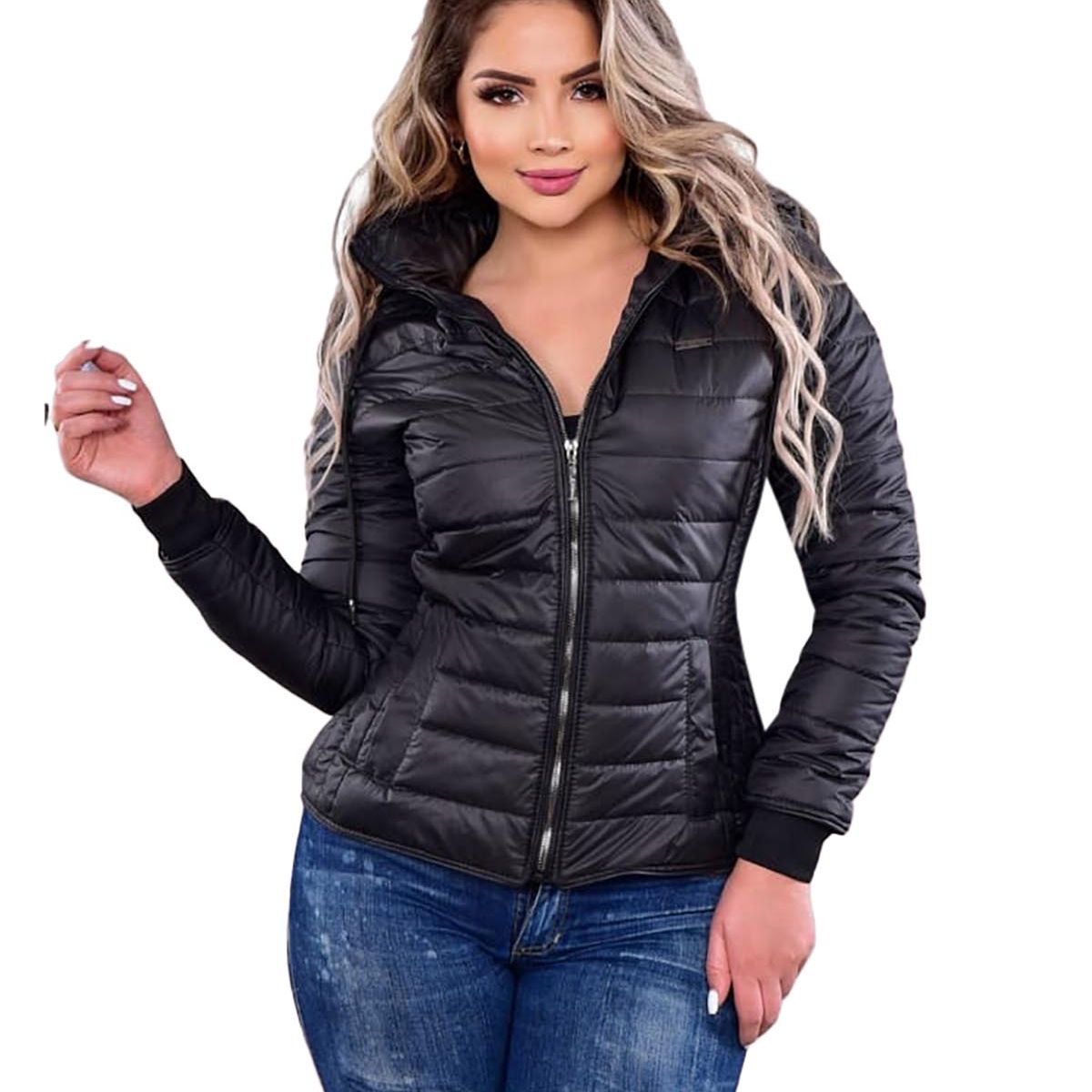 MODA EN CIRCUITO - Chaqueta Impermeable Corta para Mujer-