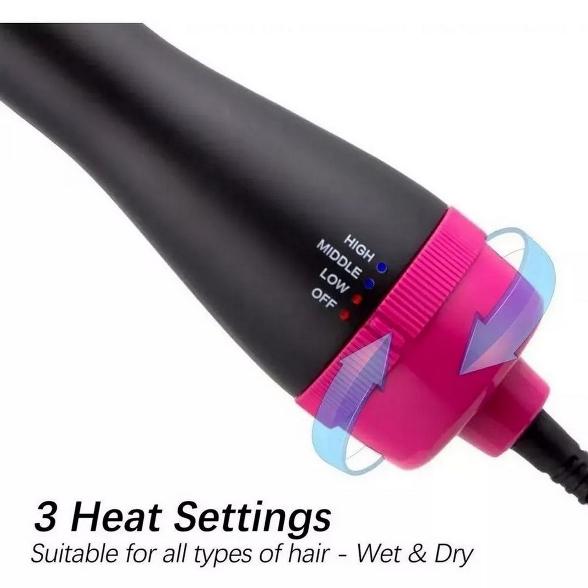 DAYOSHOP - Cepillo Eléctrico Secador Voluminizador Alisador Lemman