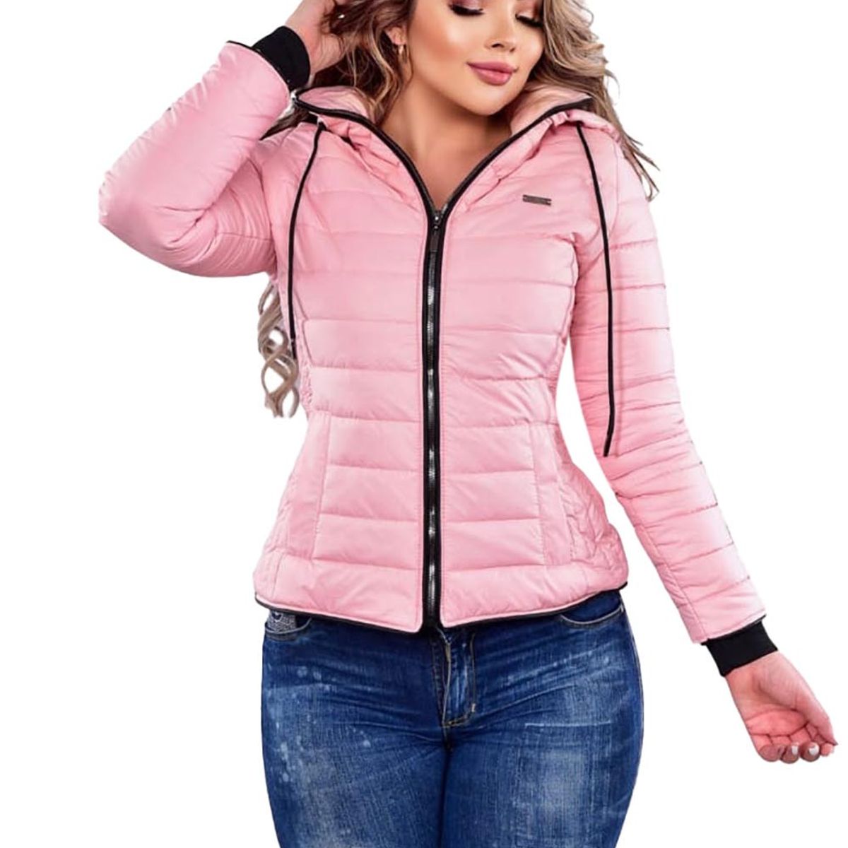 MODA EN CIRCUITO - Chaqueta Impermeable Corta para Mujer-