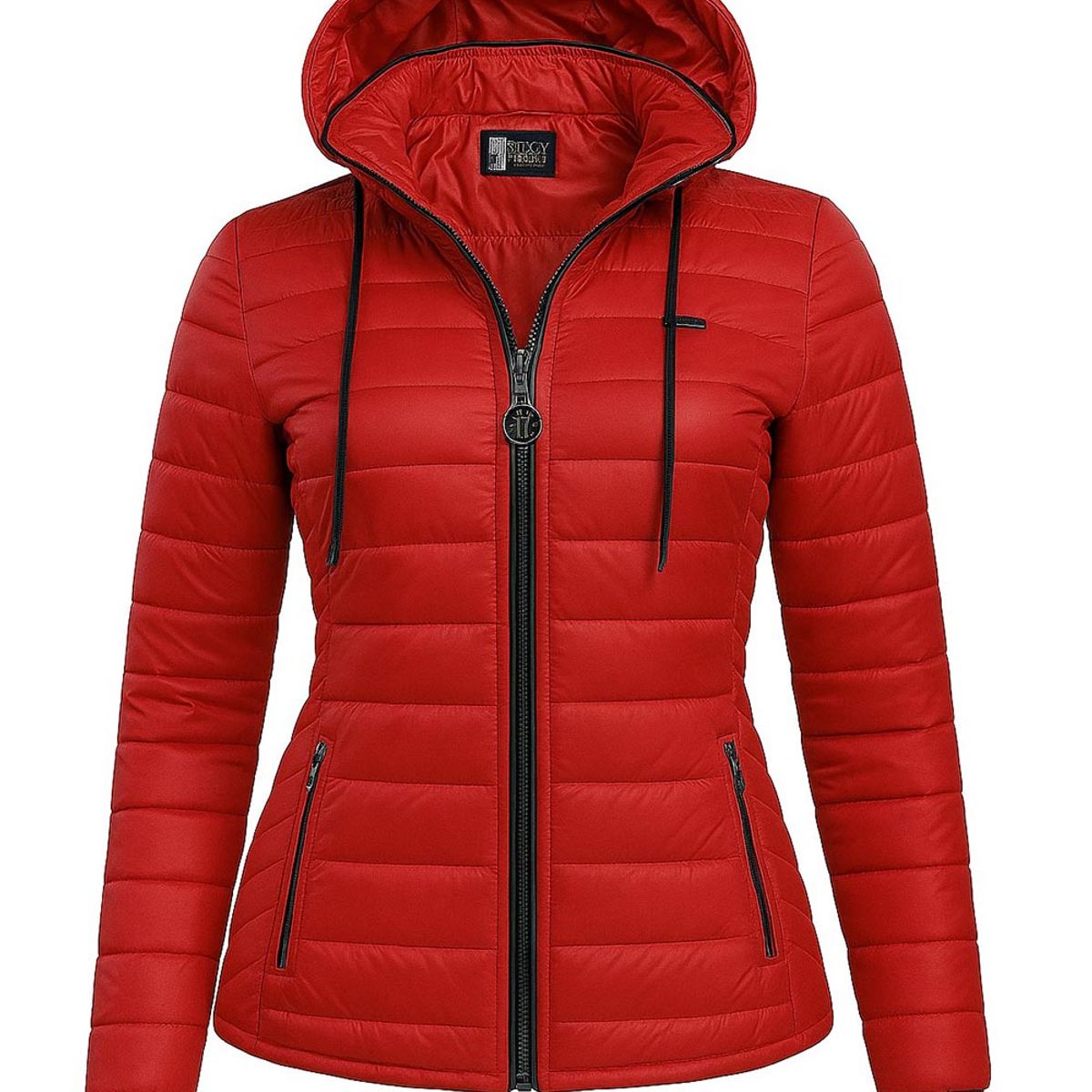 MODA EN CIRCUITO - Chaqueta Impermeable Corta para Mujer-