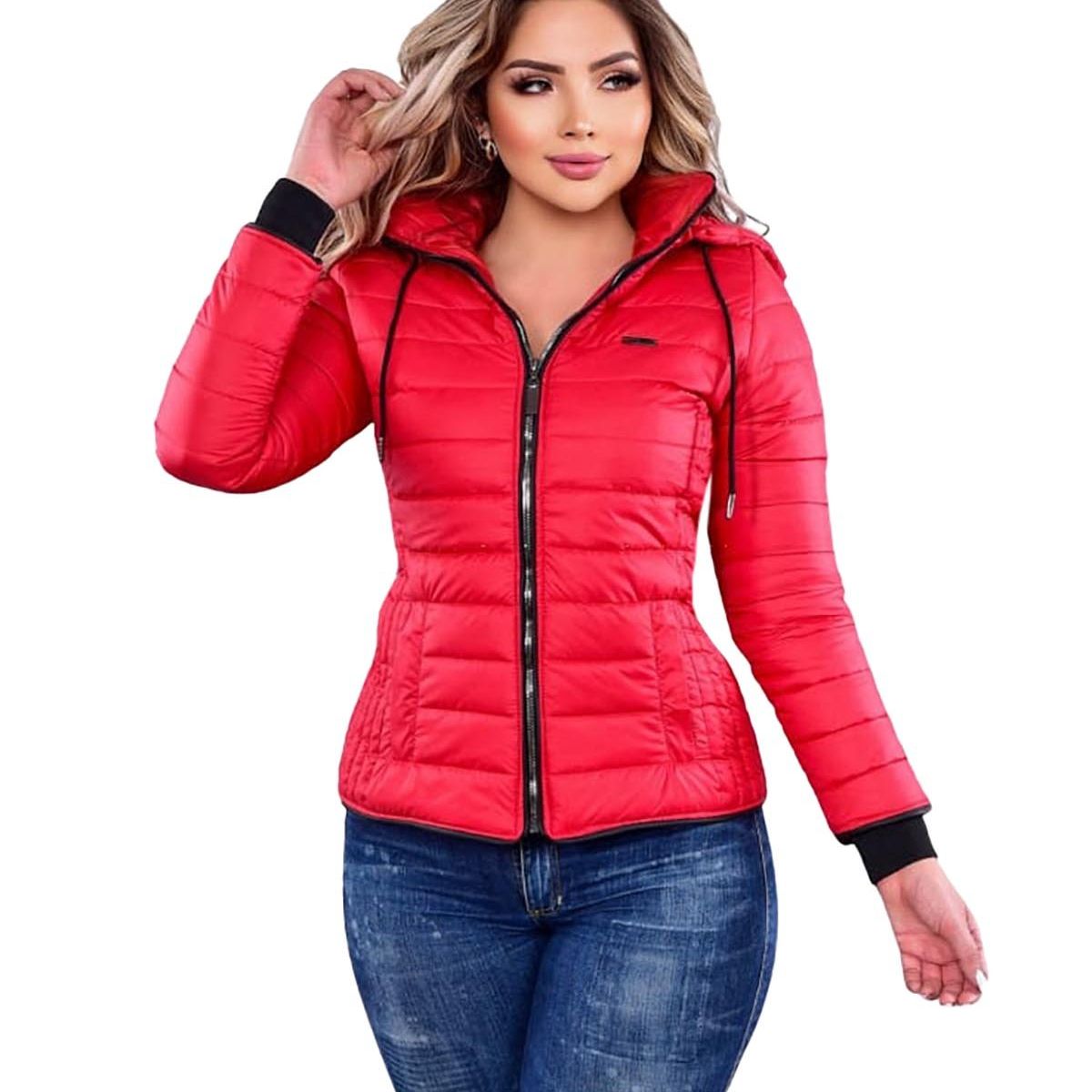 MODA EN CIRCUITO - Chaqueta Impermeable Corta para Mujer-