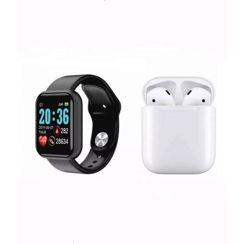 GENERICO - COMBO BAND Smartwatch/InPods 12 NEGRO