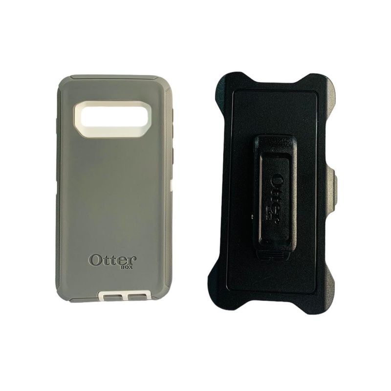 OTTERBOX - Estuche Otterbox Defender Para Samsung Galaxy S10 - Gris con Blanco