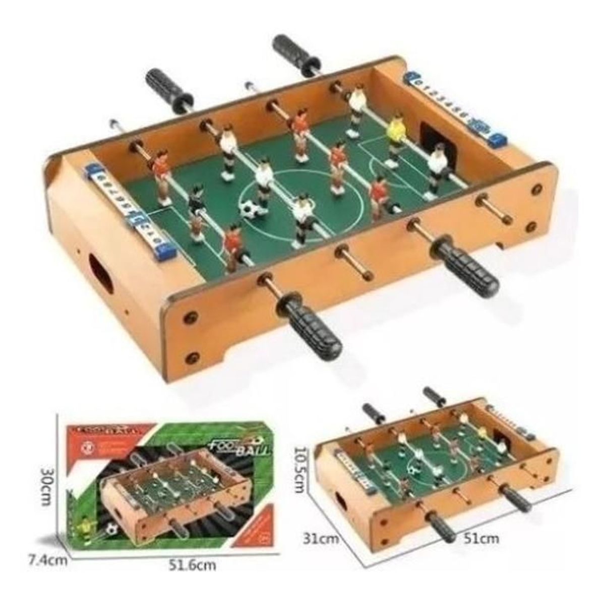 GENERICO - Futbolin Madera Juego Fútbol Niños Equipos Colombianos 50cm