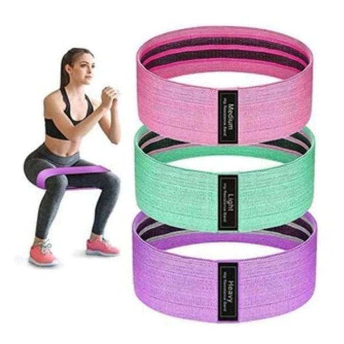 GENERICO - Kit Bandas Elasticas Tela Alta Calidad X3