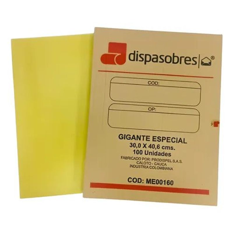 GENERICO - Sobre Gigante Especial Manila Ecológ. De 30 X 40.6 En 60 Gr