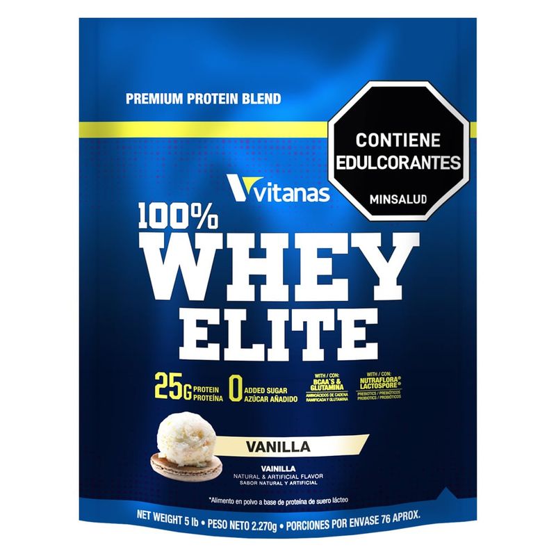VITANAS - Proteina Limpia Whey Elite De 5 Libras