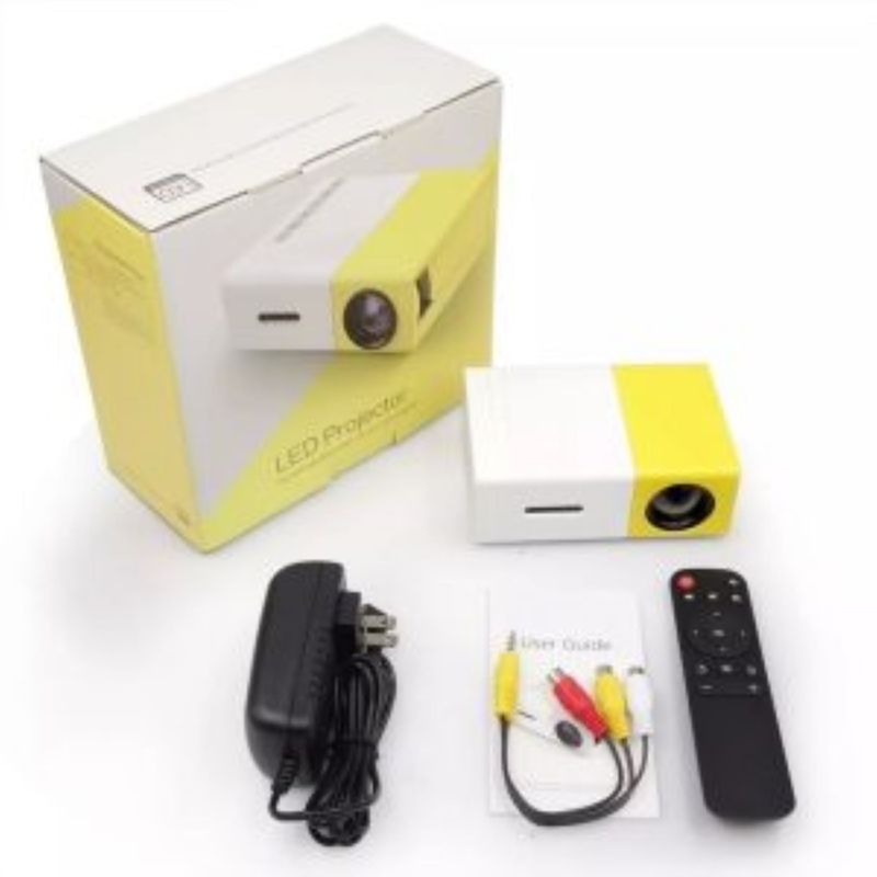 GENERICO - Mini Proyector LED Video Beam 600 Lumens HDMI USB AV YG300