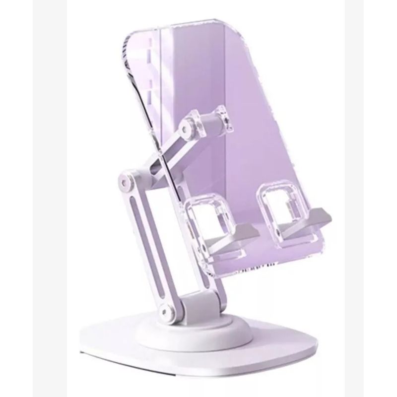 GENERICO - Base Soporte Stand Base Para Celular Transparente 360 Grados