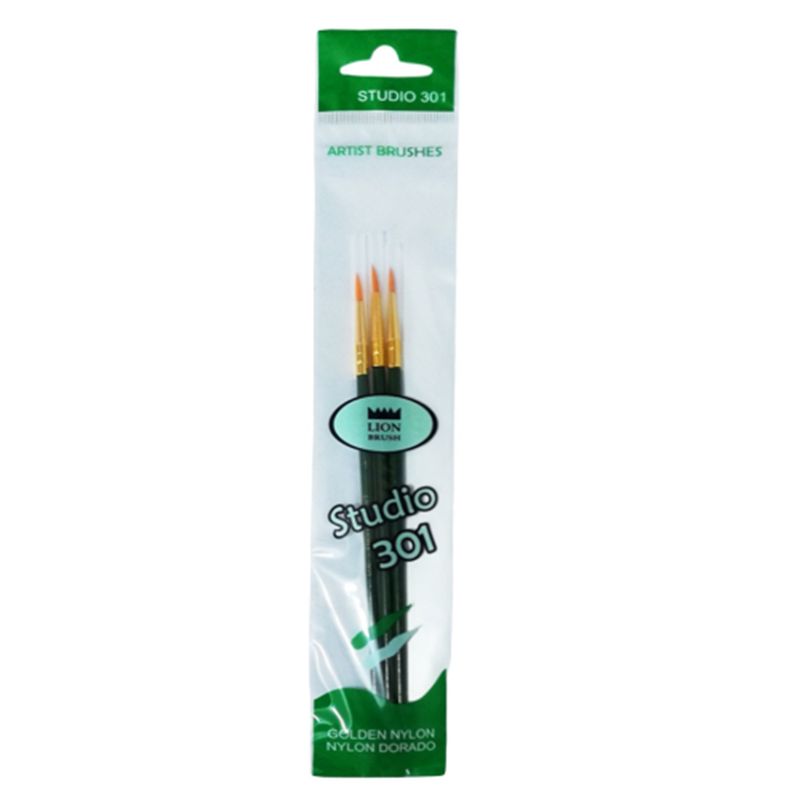 GARABATOS - Set Pincel Delineador X 3 Studio 301 Lion Brush
