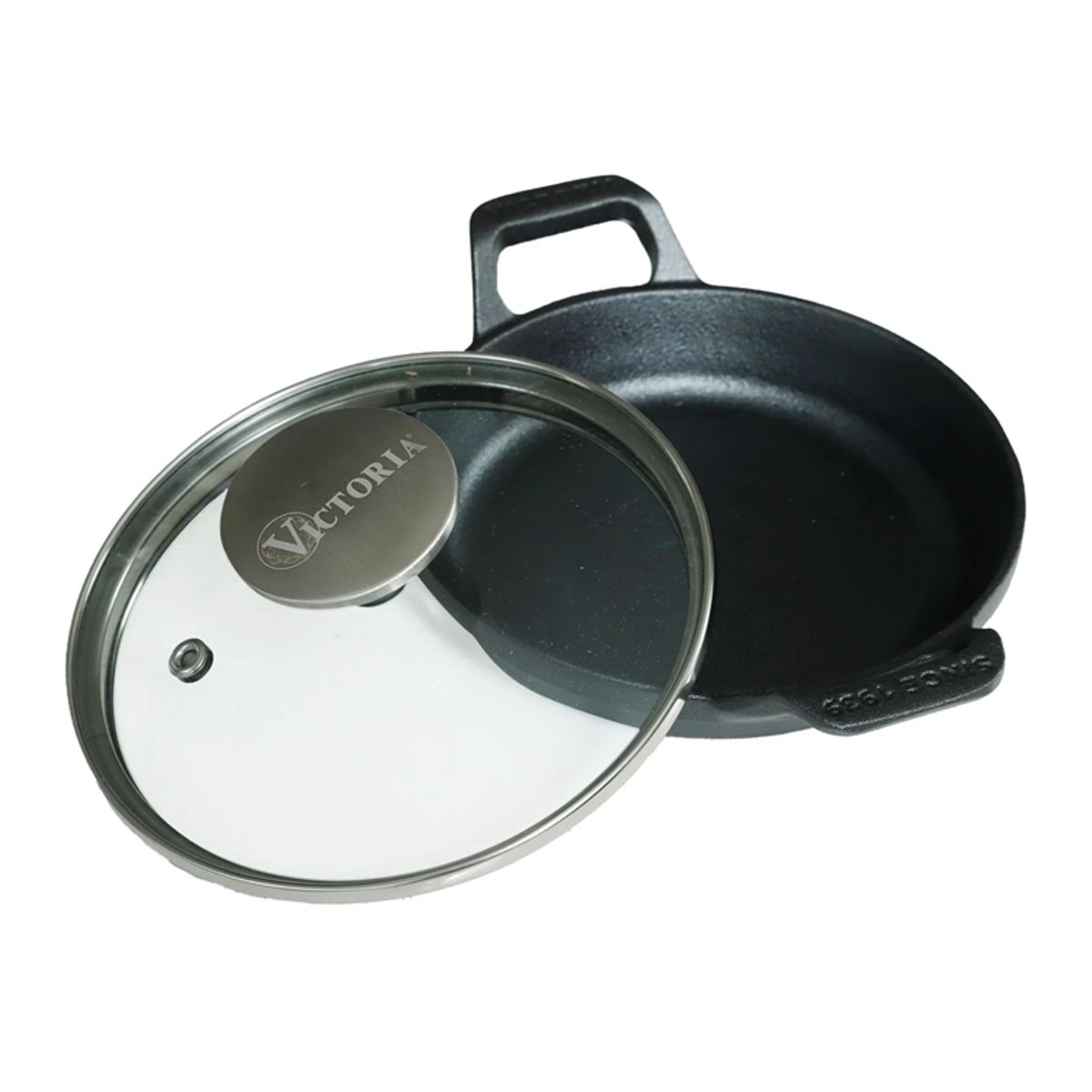 VICTORIA - Mini Cazuela de Hierro Fundido Victoria Con tapa de Vidrio 14 Cm 31930
