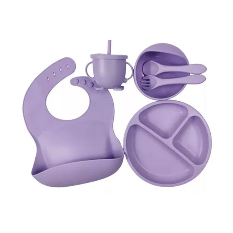 GENERICO - Set de Vajilla de Silicona para Bebés 6 Artículos