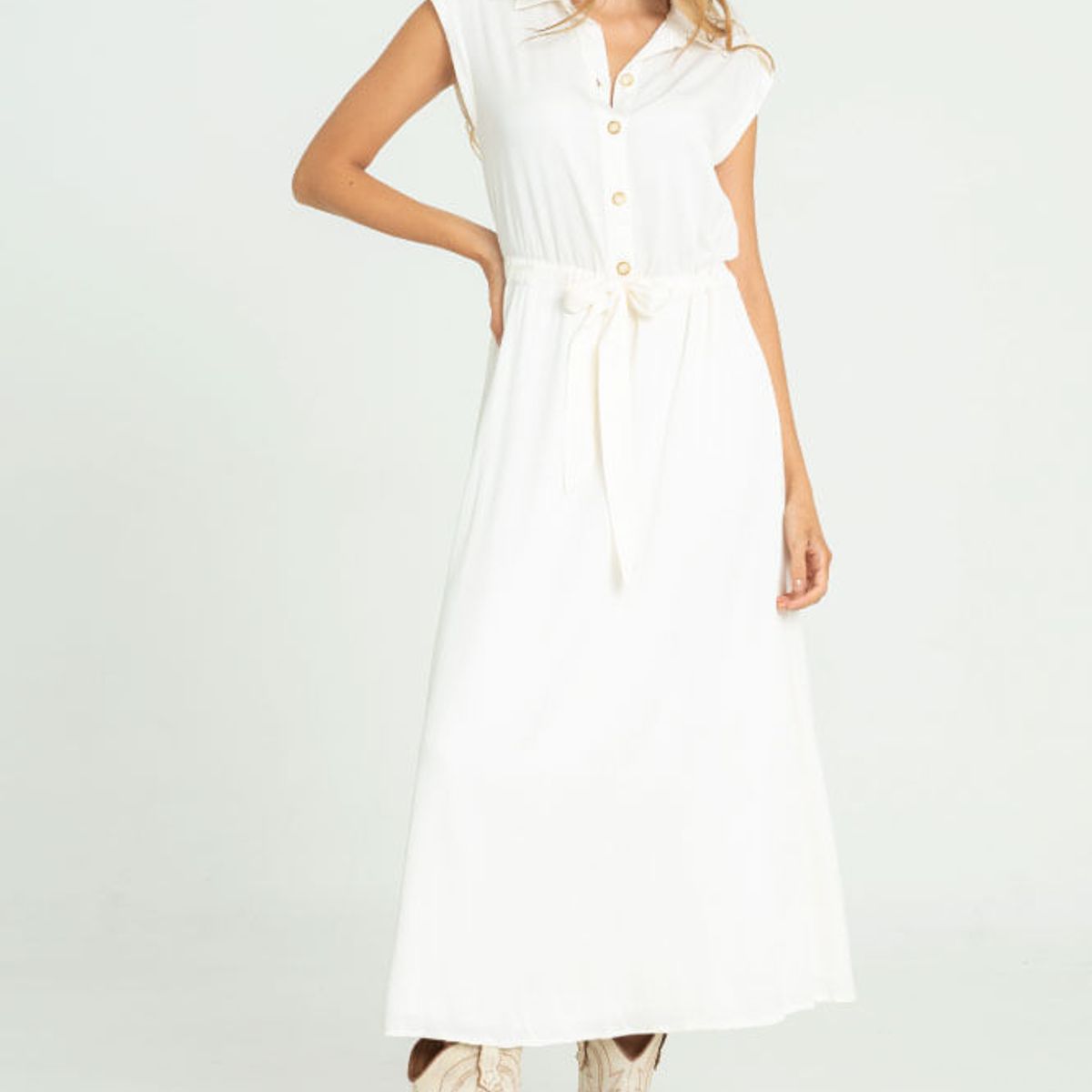 RAGGED - Vestido misha Marfil Ragged