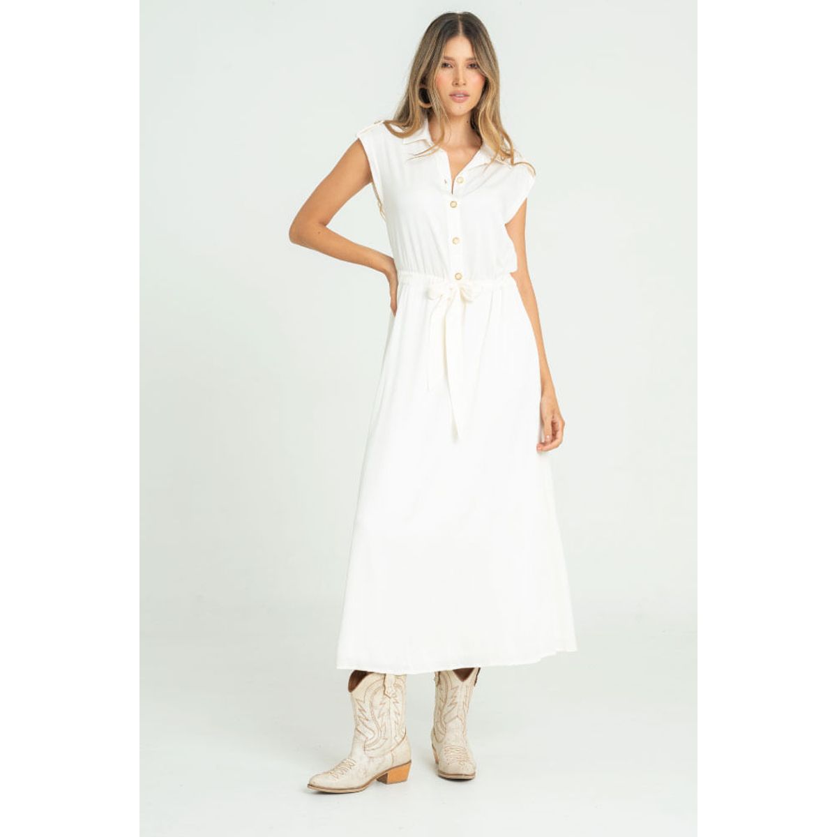 RAGGED - Vestido misha Marfil Ragged