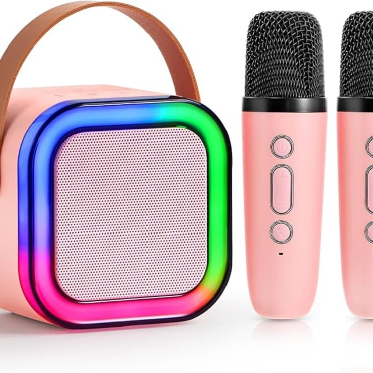 GENERICO - Parlante Altavoz Bluetooth Portátil Karaoke 2 Micrófonos