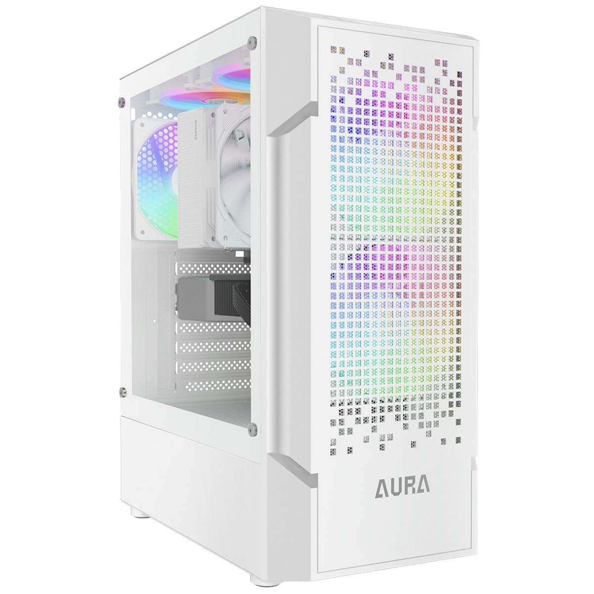 GAMDIAS - Caja ATX Gamer Gamdias AURA GC7 RGB Blanco