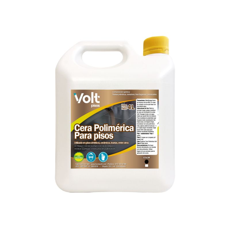 VOLT - CERA PARA PISOS COLOR NEGRO AUTOBRILLANTE VOLT GALON