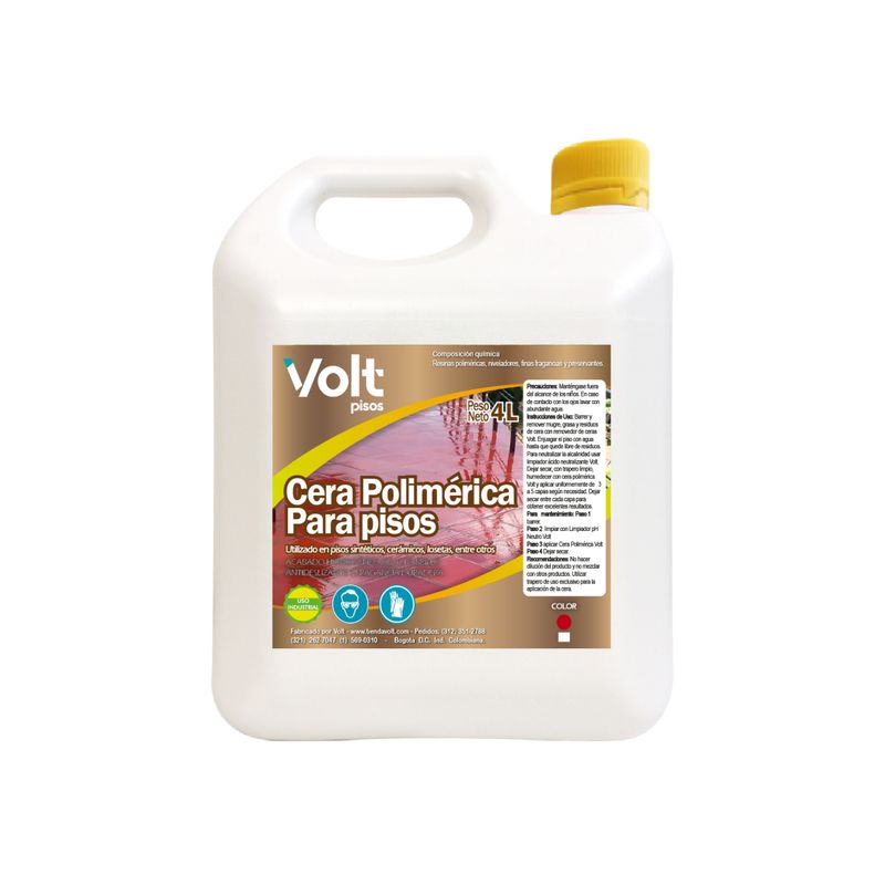 VOLT - CERA PARA PISOS COLOR ROJO AUTOBRILLANTE VOLT GALON