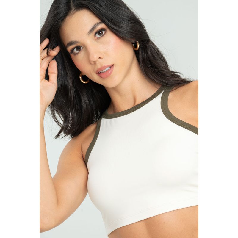 RAGGED - Crop top cuffed Beige claro Ragged
