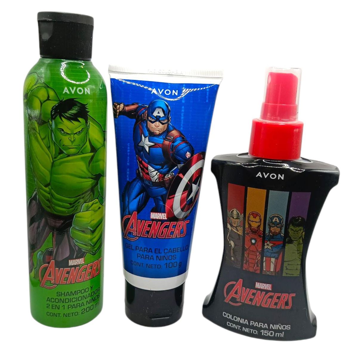 AVON - combo x 3 colonia avengers para niño