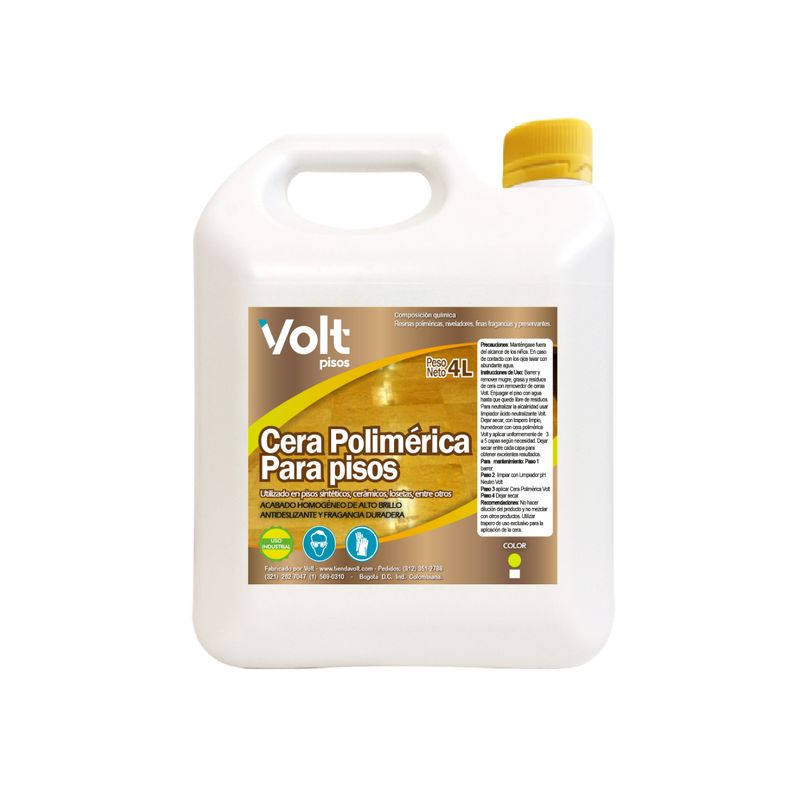 VOLT - CERA AMARILLA PARA PISOS AUTOBRILLANTE VOLT GALON