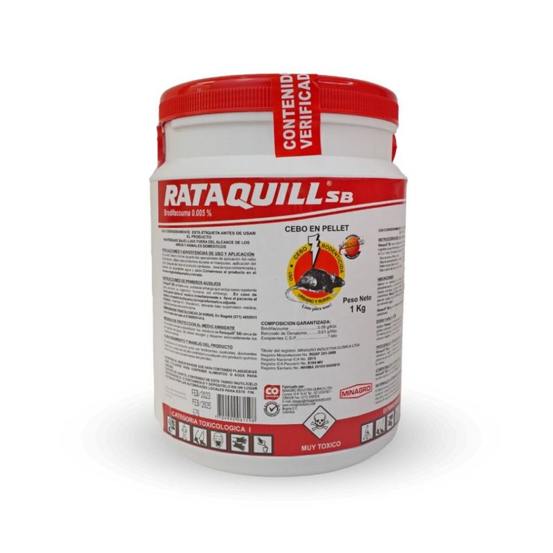 RATAQUILL - Cebo mata ratas Rataquill Pellets x 1Kg