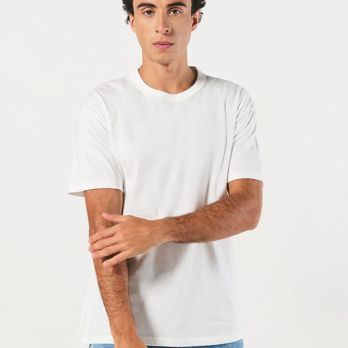 KOAJ - KOAJ Camiseta en algodón cuello redondo unicolor y hombro ro Hombre