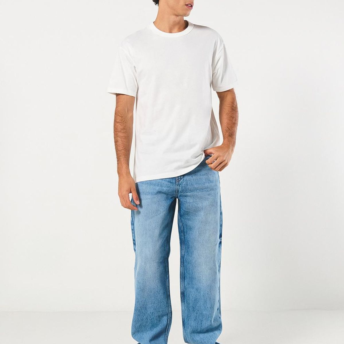 KOAJ - KOAJ Camiseta en algodón cuello redondo unicolor y hombro ro Hombre