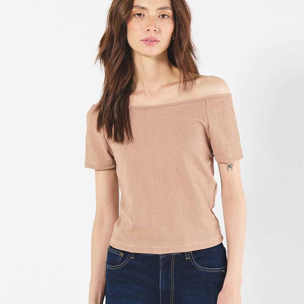 KOAJ - KOAJ Camiseta femenina manga corta cuello redondo unicolor Mujer