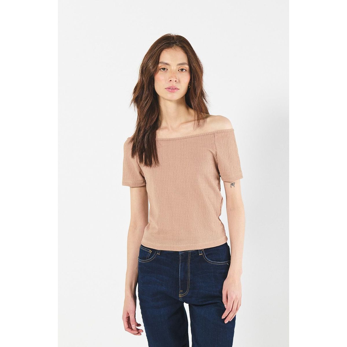 KOAJ - KOAJ Camiseta femenina manga corta cuello redondo unicolor Mujer