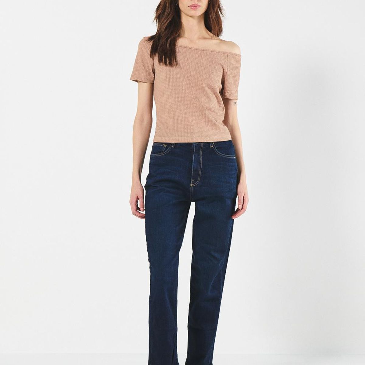 KOAJ - KOAJ Camiseta femenina manga corta cuello redondo unicolor Mujer