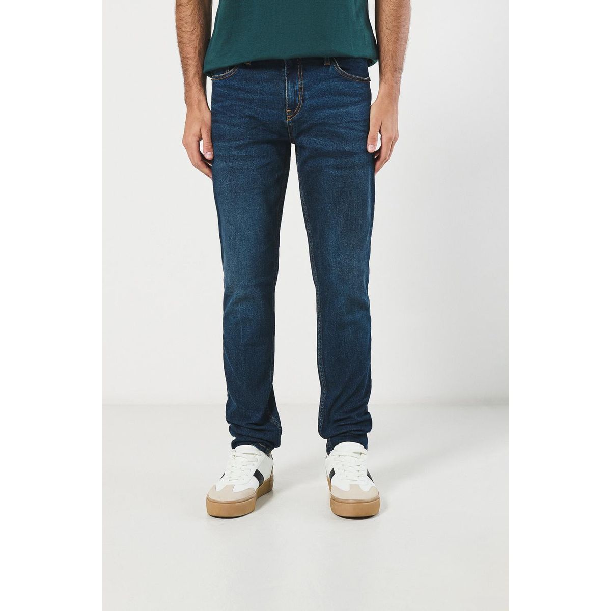 KOAJ - KOAJ Jean slim azul oscuro ajustado con ajuste ceñido y tiro Hombre