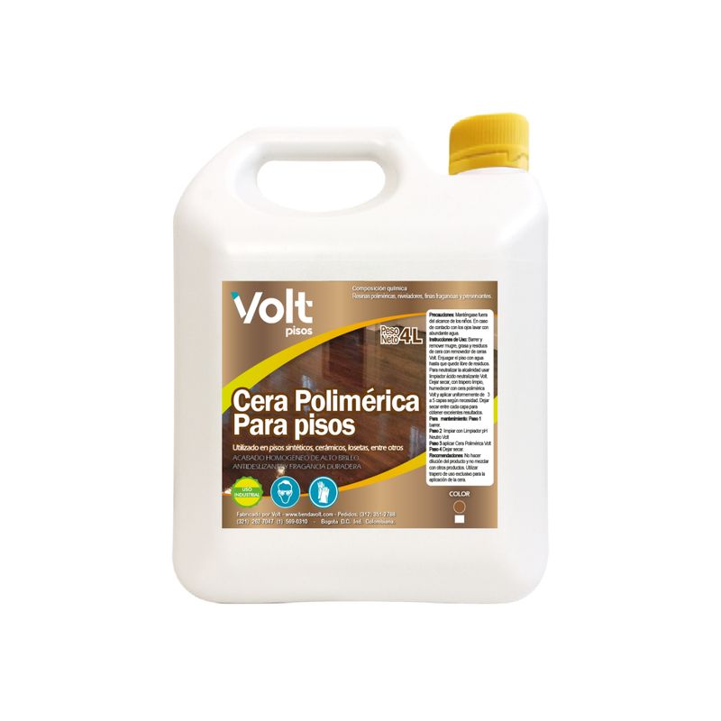 VOLT - CERA  CAFE PARA PISOS AUTOBRILLANTE VOLT GALON
