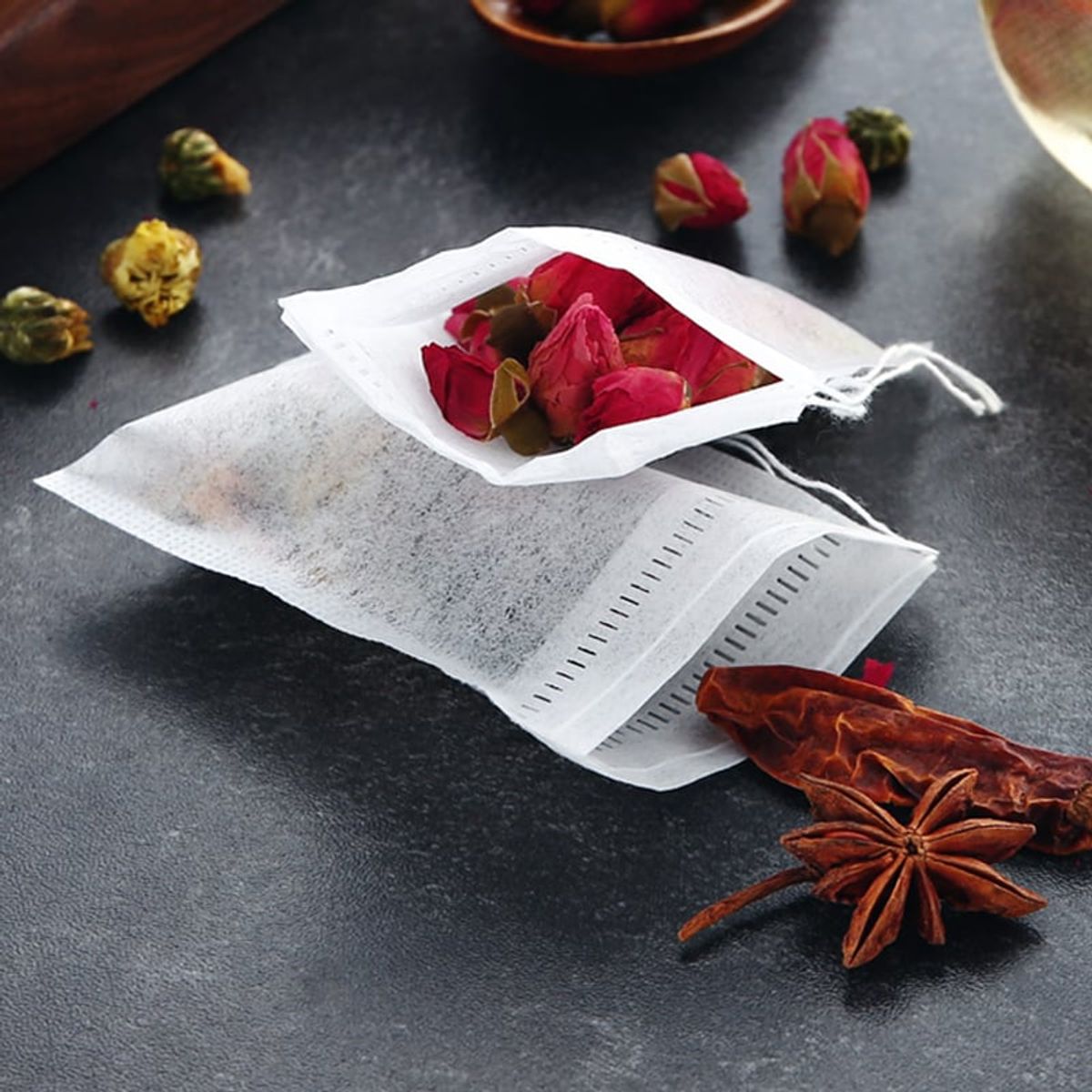GENERICO - Bolsas de filtro para infusiones, té, café, aromáticas X 100