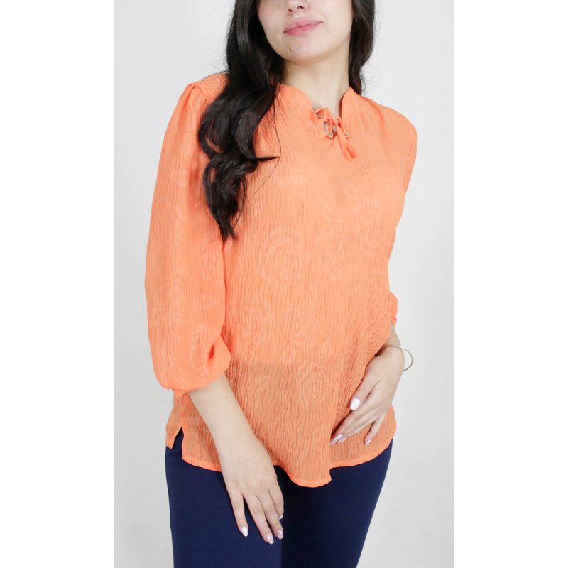 L Y H - Blusa Para Mujer Manga 34 Amarillo Marca L&H