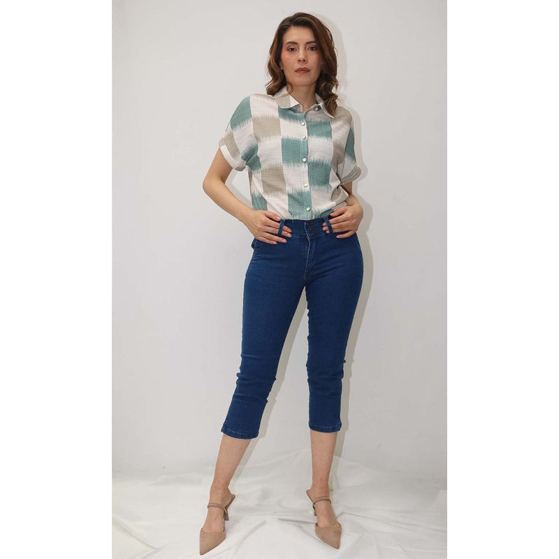 L Y H - Capri Para Mujer Azul Marca L&H
